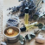 Elevate your relaxation with aromatherapy essentials featuring lavender and massage oils.